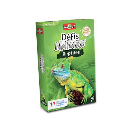 Jeu de cartes - défis nature -  reptiles -  fabriqué en france MULTICOLORE 1 - vertbaudet enfant 