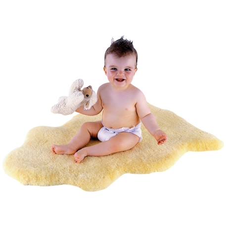 Peau d'agneau naturelle (80-90 cm) Beige 2 - vertbaudet enfant 