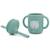 Gobelet en silicone avec poignées et paille animaux Beige+Bleu+Orange+Rose+Vert+Vert paon 8 - vertbaudet enfant 
