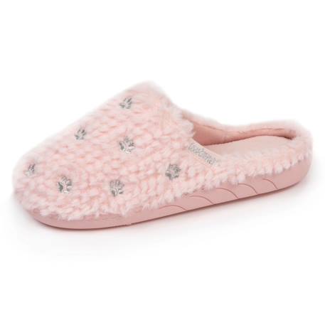 Chaussons mules en matière douce, semelle ergonomique confort Rose 1 - vertbaudet enfant 