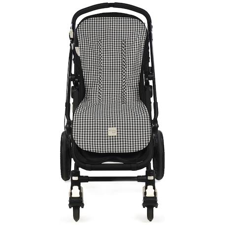 Assise poussette i love vichy noir Noir 2 - vertbaudet enfant 