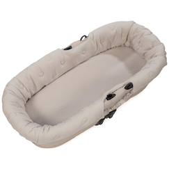 Puériculture-Poussette-Accessoire, habillage pluie-Housse de nacelle avec élastiques + drap-housse pour nacelle sintra beige