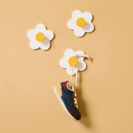 Patères murales fleur blanches (3 pièces) Blanc, jaune+Bleu, jaune, rose 2 - vertbaudet enfant 