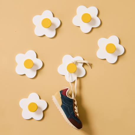 Patères murales fleur blanches (3 pièces) Blanc, jaune+Bleu, jaune, rose 4 - vertbaudet enfant 