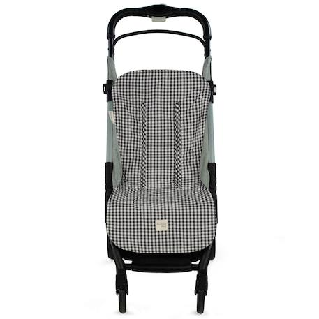 Assise poussette i love vichy noir Noir 4 - vertbaudet enfant 