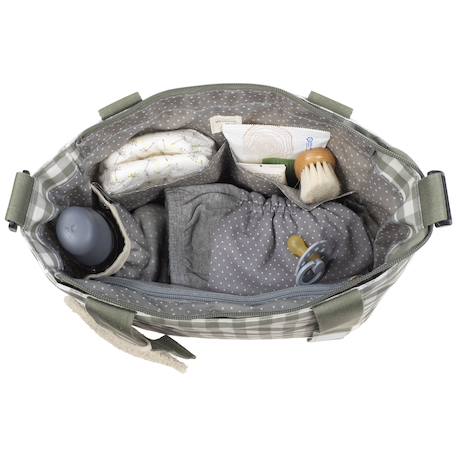 Sac à poussette crossbody caetana sand Beige+Vert 10 - vertbaudet enfant 