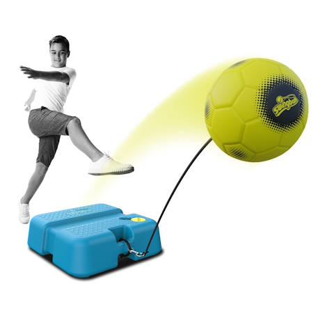 Jeu de balles 2en1 swingball reflex tennis & football plastique Bleu - noir - jaune 1 - vertbaudet enfant 