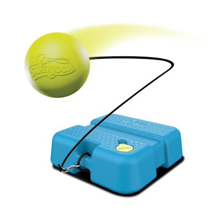 Jeu de balles 2en1 swingball reflex tennis & football plastique Bleu - noir - jaune 6 - vertbaudet enfant 