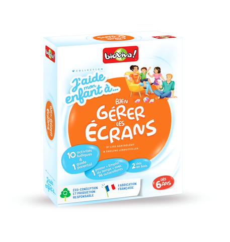 Jeu de cartes - j'aide mon enfant à… bien gérer les écrans  -  fabriqué en france MULTICOLORE 1 - vertbaudet enfant 