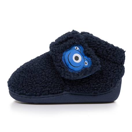 Chaussons bottillons à fermeture à scratch, bon maintien du pied, semelle antidérapante Marine 3 - vertbaudet enfant 