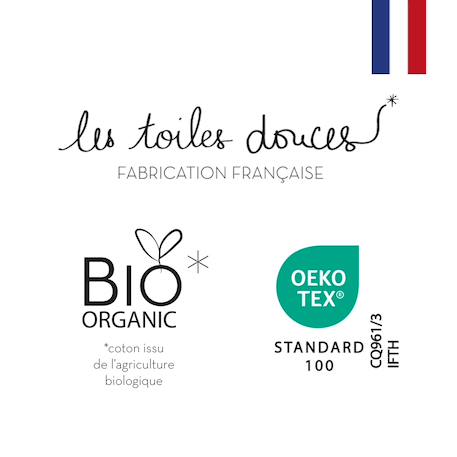 Parure de lit percale coton bio Marceau+Oscar+Petits cœurs+Solal beige 17 - vertbaudet enfant 