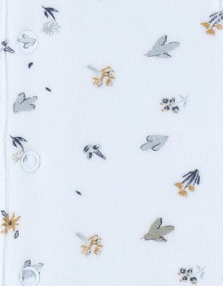 Pyjama bébé en velours imprimé oiseau Blanc 6 - vertbaudet enfant 