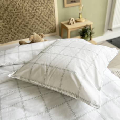 Parure de lit percale coton bio Marceau+Oscar+Petits cœurs+Solal beige 4 - vertbaudet enfant 