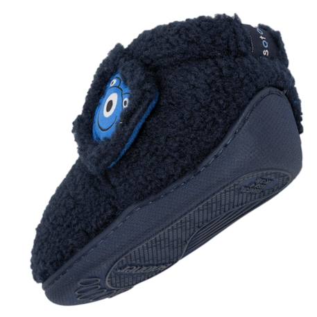 Chaussons bottillons à fermeture à scratch, bon maintien du pied, semelle antidérapante Marine 5 - vertbaudet enfant 