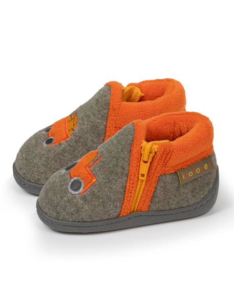 Chaussons bottillons à zip, faciles à enfiler, bon maintien du pied, semelle antidérapante Kaki chiné 6 - vertbaudet enfant 