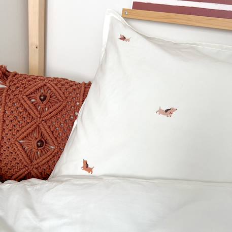 Parure de lit percale coton bio Marceau+Oscar+Petits cœurs+Solal beige 9 - vertbaudet enfant 