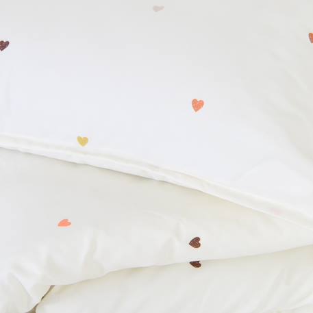Parure de lit percale coton bio Marceau+Oscar+Petits cœurs 15 - vertbaudet enfant 