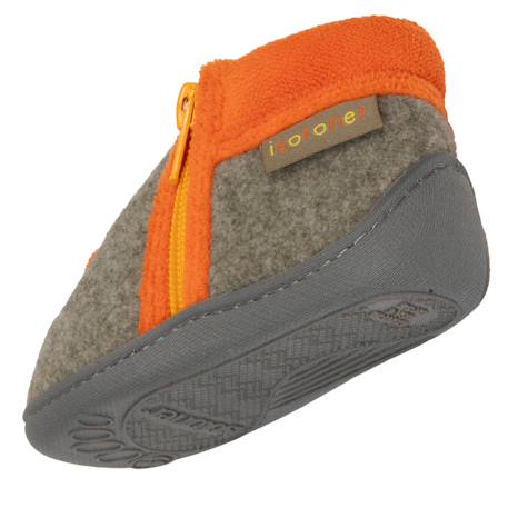 Chaussons bottillons à zip, faciles à enfiler, bon maintien du pied, semelle antidérapante Kaki chiné 5 - vertbaudet enfant 
