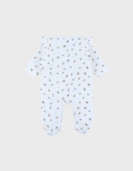 Pyjama bébé en velours imprimé oiseau Blanc 5 - vertbaudet enfant 