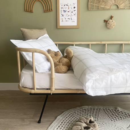 Parure de lit percale coton bio Marceau+Oscar+Petits cœurs 1 - vertbaudet enfant 