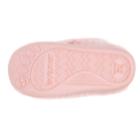 Chaussons bottillons à fermeture à scratch, bon maintien du pied, semelle antidérapante Rose 4 - vertbaudet enfant 