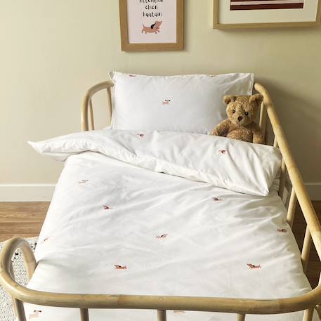 Parure de lit percale coton bio Marceau+Oscar+Petits cœurs 10 - vertbaudet enfant 