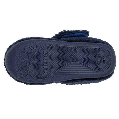 Chaussons bottillons à fermeture à scratch, bon maintien du pied, semelle antidérapante Marine 4 - vertbaudet enfant 