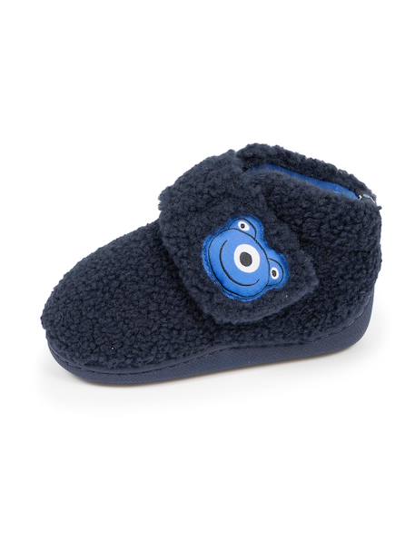 Chaussons bottillons à fermeture à scratch, bon maintien du pied, semelle antidérapante Marine 6 - vertbaudet enfant 