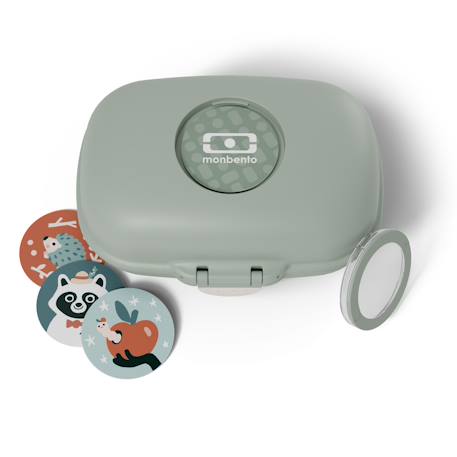 Boite à goûter enfant 600ml gram Blanc/rose+Bleu capy+Bleu dino+Bleu infinity+Bleu wolf+Cannelle fox+Rose birds+Rose blush+Rose moka+Rose papercut+Vert forest+Vert natural+Vert raccoon 66 - vertbaudet enfant 