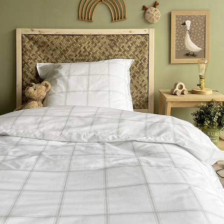 Parure de lit percale coton bio Marceau+Oscar+Petits cœurs+Solal beige 1 - vertbaudet enfant 
