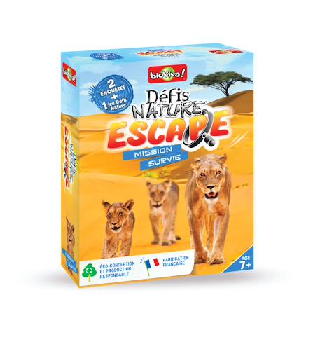Jeu de cartes - défis nature escape -  mission survie -  fabriqué en france MULTICOLORE 1 - vertbaudet enfant 