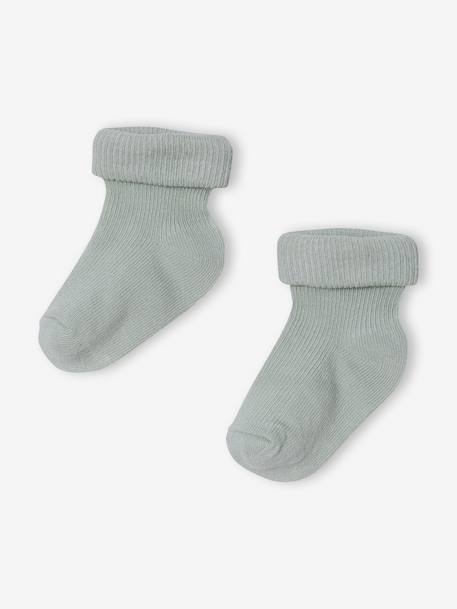Ensemble bébé combinaison + chaussettes coffret cadeau naissance vert sauge 2 - vertbaudet enfant 