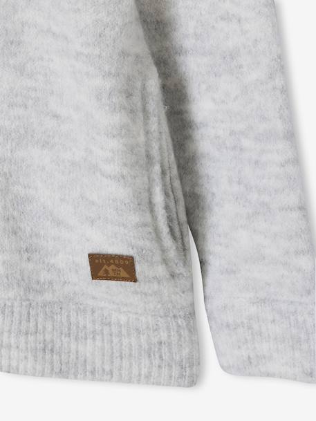 Gilet zippé à capuche garçon gris chiné 3 - vertbaudet enfant 
