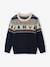 Pull noël jacquard garçon marine 1 - vertbaudet enfant 