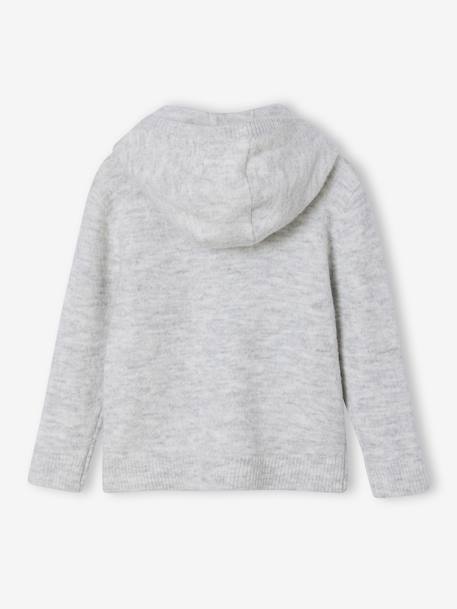 Gilet zippé à capuche garçon gris chiné 2 - vertbaudet enfant 