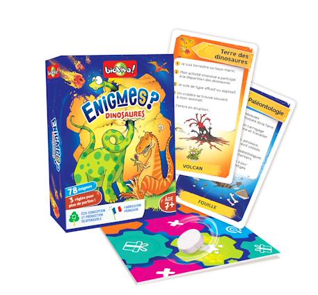 Jeu de cartes - enigmes -  dinosaures -  fabriqué en france MULTICOLORE 2 - vertbaudet enfant 
