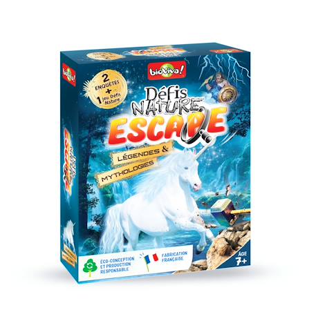 Jeu de cartes - défis nature escape -  légendes et mythologie -  fabriqué en france MULTICOLORE 1 - vertbaudet enfant 