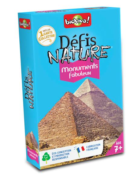 Jeu de cartes - défis nature -  monuments fabuleux -  fabriqué en france MULTICOLORE 1 - vertbaudet enfant 