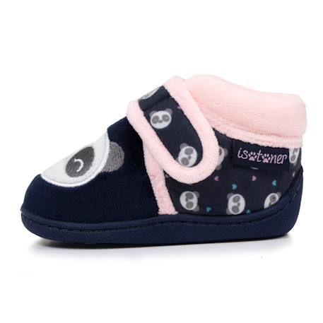 Chaussons bottillons à fermeture à scratch, bon maintien du pied, semelle antidérapante Marine 3 - vertbaudet enfant 