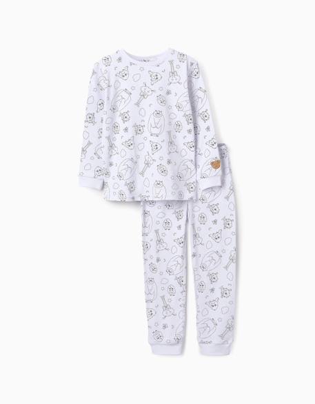 Pyjama à colorier émotions Blanc 2 - vertbaudet enfant 