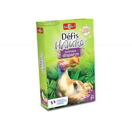 Jeu de cartes - défis nature -  animaux disparus -  fabriqué en france MULTICOLORE 1 - vertbaudet enfant 