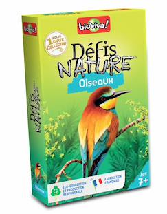 Jouet-Jeu de cartes - défis nature -  oiseaux -  fabriqué en france