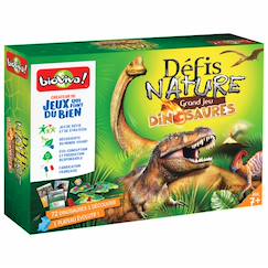 Jouet-Jeu de cartes - le grand jeu défis nature dinosaures -  fabriqué en france