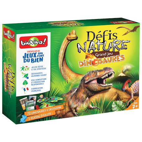 Jeu de cartes - le grand jeu défis nature dinosaures -  fabriqué en france MULTICOLORE 1 - vertbaudet enfant 