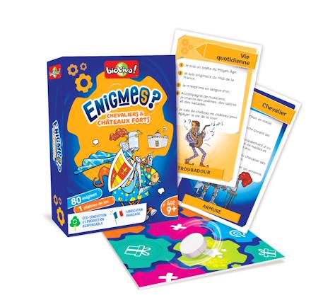 Jeu de cartes - enigmes -  chevaliers & châteaux -  fabriqué en france MULTICOLORE 2 - vertbaudet enfant 