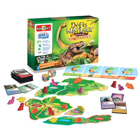 Jeu de cartes - le grand jeu défis nature dinosaures -  fabriqué en france MULTICOLORE 2 - vertbaudet enfant 