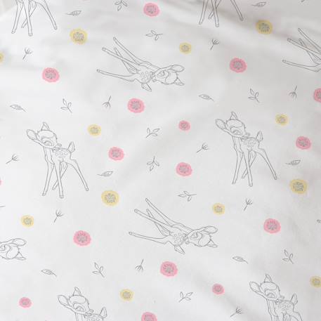 Drap-housse imprimé 100% coton, disney home bambi flowers Blanc 2 - vertbaudet enfant 