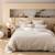 Housse de couette unie en coton, gaze de coton Blanc+Bleu horizon+Caramel+Lichen+Naturel 19 - vertbaudet enfant 