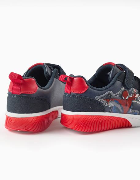 Baskets lumineuses et fermeture à scratch spider-man Bleu foncé 3 - vertbaudet enfant 