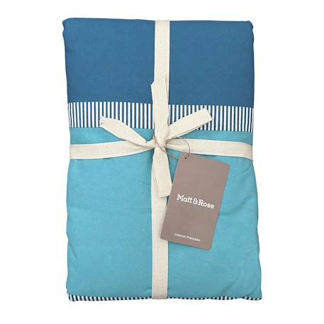 Parure de lit imprimée 100% coton, tendance océane Bleu 2 - vertbaudet enfant 
